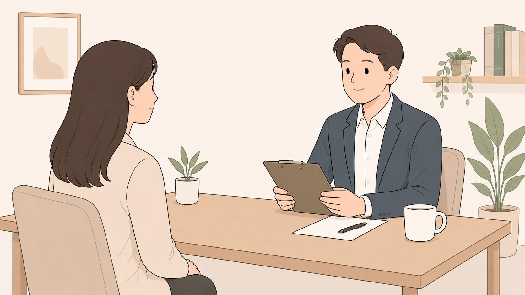 面接対策のイラスト